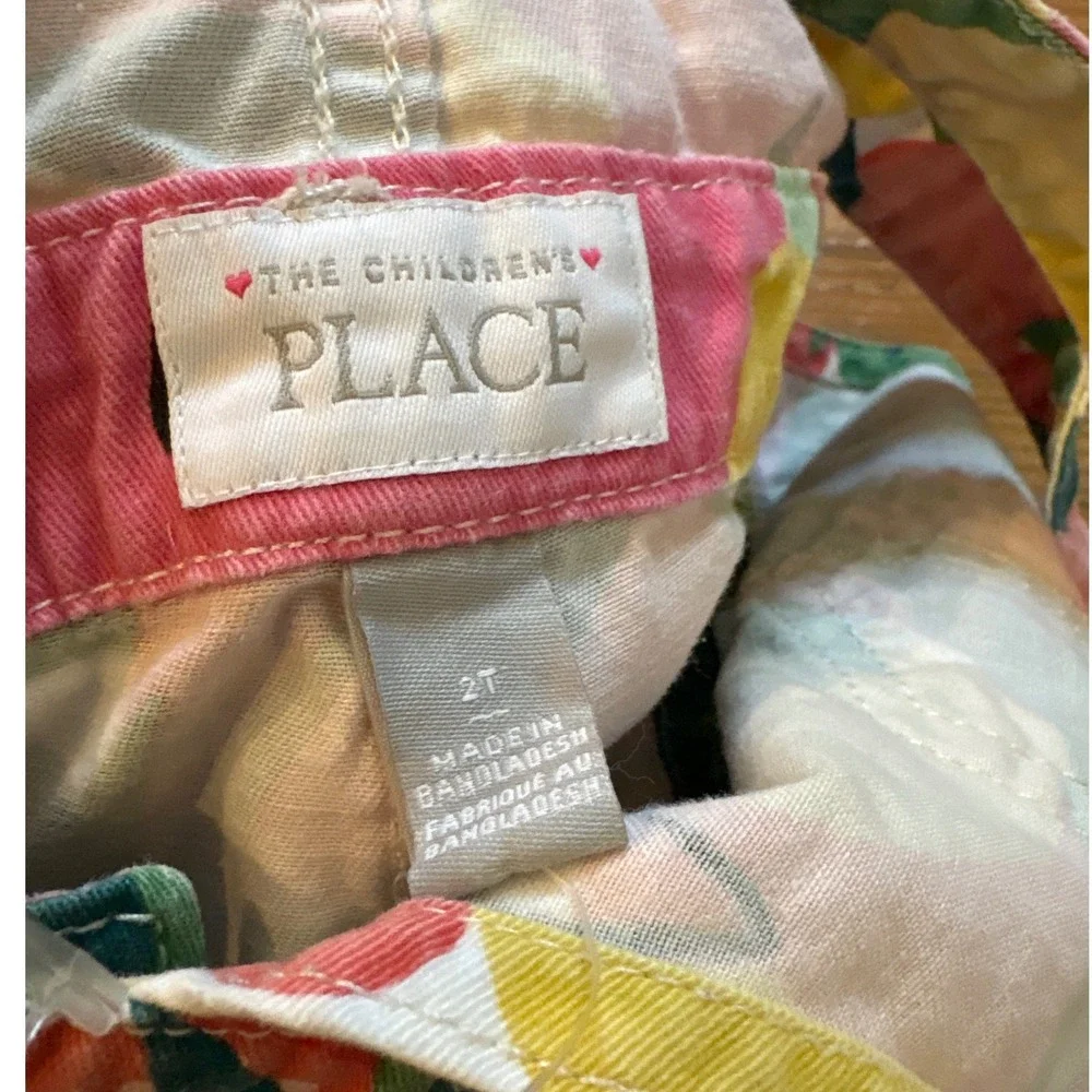 The Children's Place Shortalls Kids Multi Color Fruit Print Summer SIZE 2T
